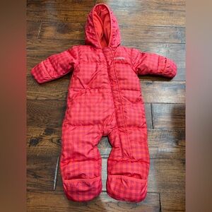 Columbia Red Plaid Puffer Snowsuit